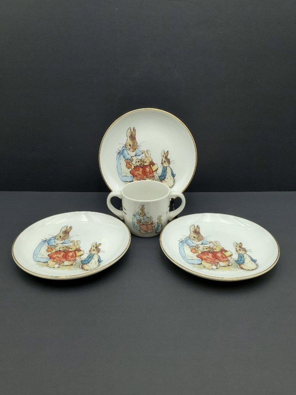 Wedgwood World of Beatrix Potter Peter Rabbit Plates & Cup Child's Dinnerware